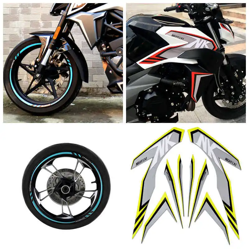 

Motorcycle for Cfmoto 400nk Body Paste Refitted 650mt Fuel Tank Version Flower 650gt Whole Car Paste Reflective Hub Paste