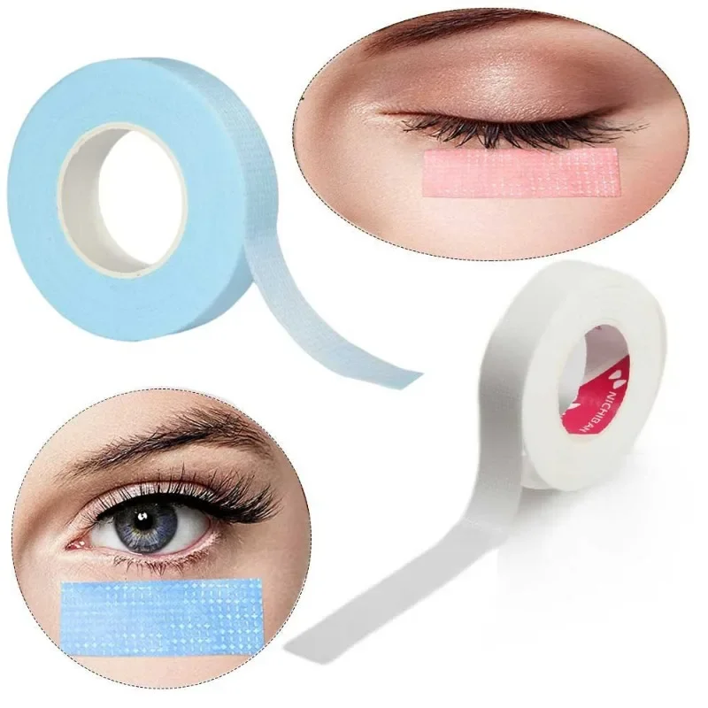 3 Rolls Lash Tape Eyelash Extension Tape 4.5/9m for Eyelash Extension Breathable Micropore Fabric Easy Tear Eye Make up Tool