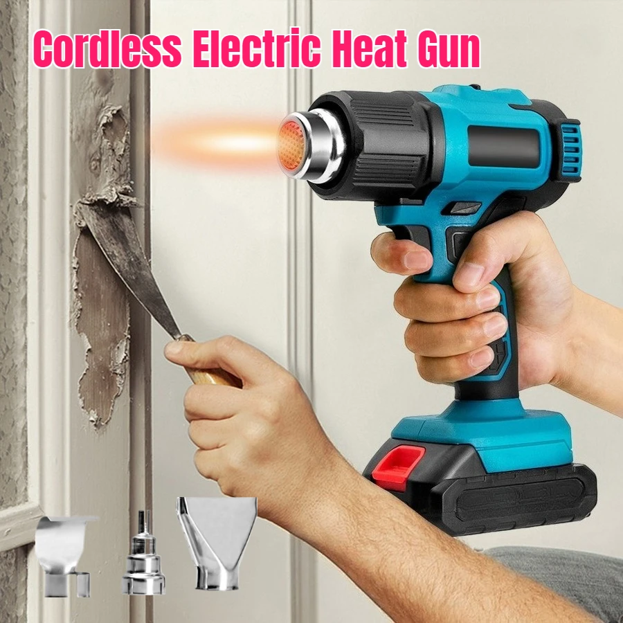 

Cordless Electric Heat Gun For Makita 21V Battery Hot Air Gun With Nozzles Portable Power Tool For Shrink Wraping