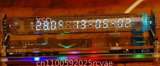 IV18 Fluorescent Tube Clock Crafts Living Room Desktop Decoration IV-18 Glow Tube Clock Retro Punk
