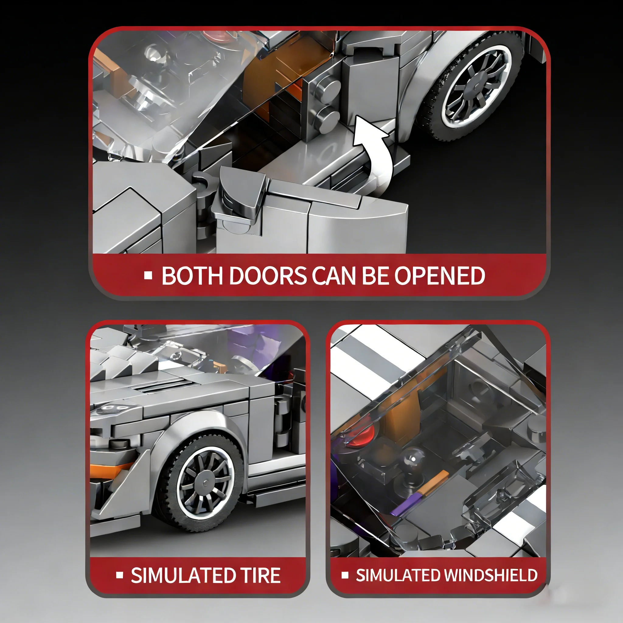 Zestaw technicznych klocków konstrukcyjnych GT500, klasyczny samochód wyścigowy w skali 1:24, zabawka do samodzielnego montażu, prezent urodzinowy dla chłopca.