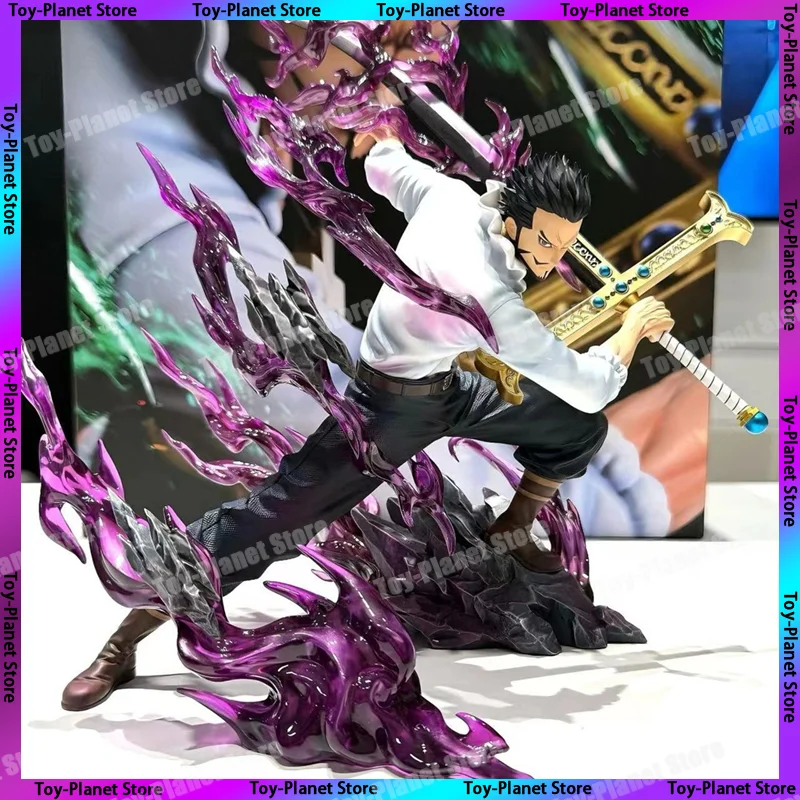 

30cm/11.81inch One Piece Dracule Mihawk Figure One Piece Anime Figures Pvc Statue Desktop Ornament Custom Gift Toy
