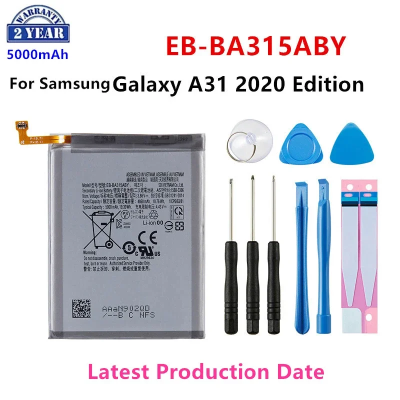 Brandneue EB-BA315ABY 5000mAh Batterie für Samsung Galaxy A31 Edition SM-A315F/DS SM-A315G/DS Batterien + Werkzeuge