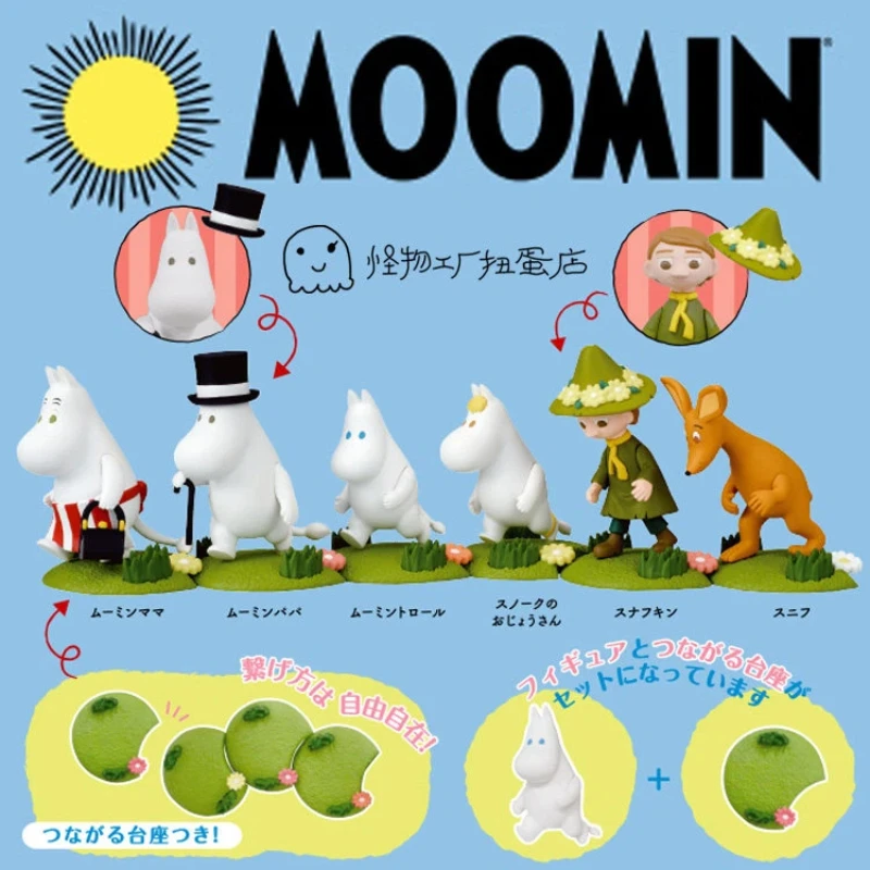 Оригинальная японская коллекционная фигурка Муми-троллей из серии Gashapon Moomin Valley, настольный декор, украшение для дома и офиса, коллекция для взрослых