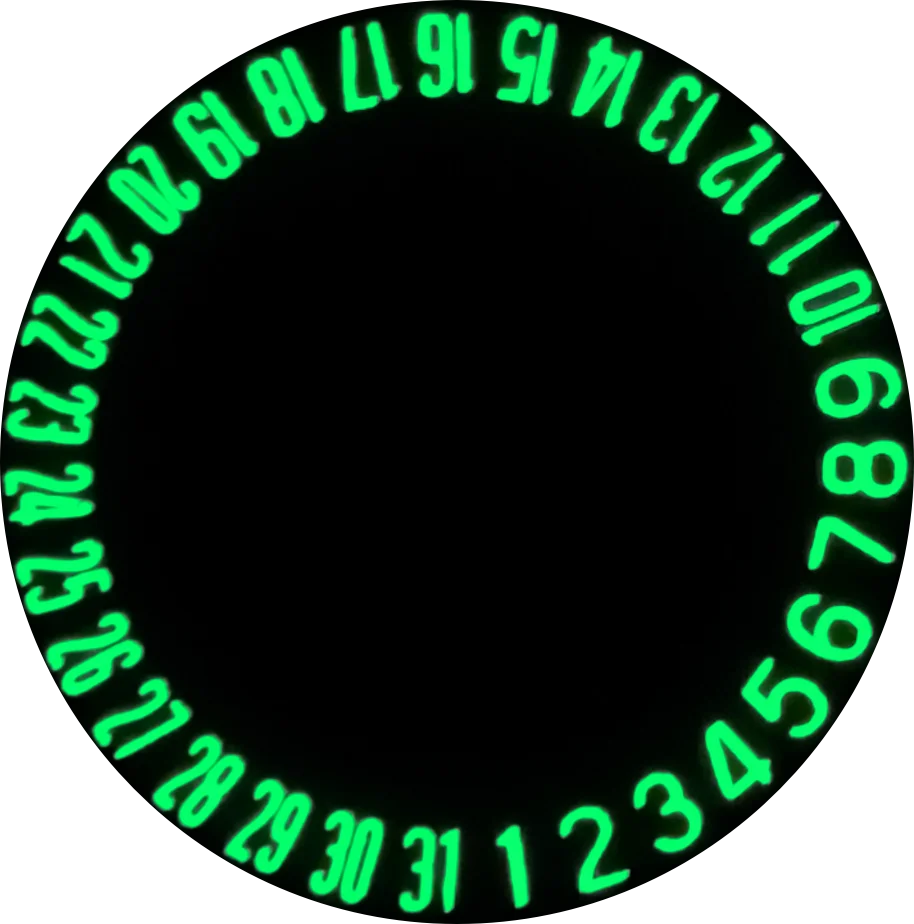 GRAMOCK Luminous Watch Calendar Disc NH34 NH35 6 O'clock Black Green Blue Date Wheel Fit 4R34 NH35 Movement Modified Repair Tool