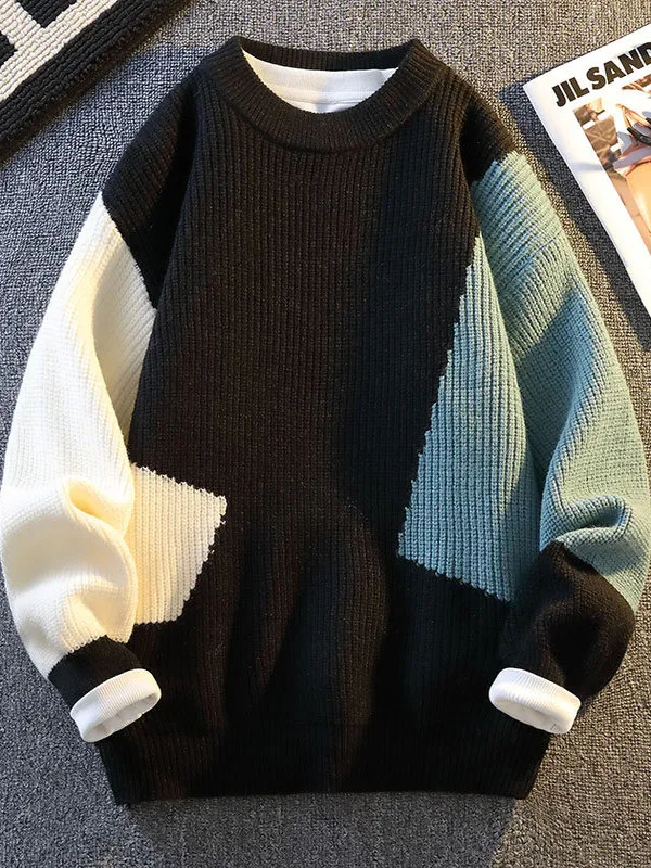 Trendige Marke Herren runde Ne Strickwaren Wärme Basisschicht Teenager Winter Faion Ci Sle Long Sve Cosite Stoffpullover