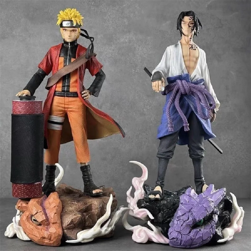

26cm Naruto NARUTO Anime Figure Uchiha Sasuke Uzumaki Naruto Ninjas Gk Gifts Action Figure Model Statues Collections Toys Gifts