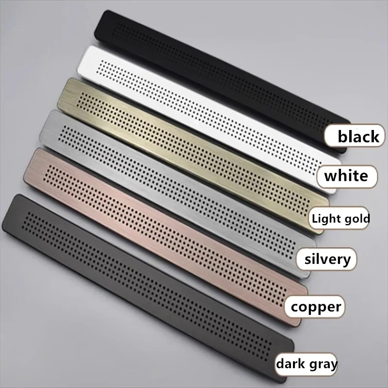 Aluminum Alloy Rectangular Vent Cover Mesh Panel Decorative Air Vent Grille for Wardrobe Shoe Cabinet