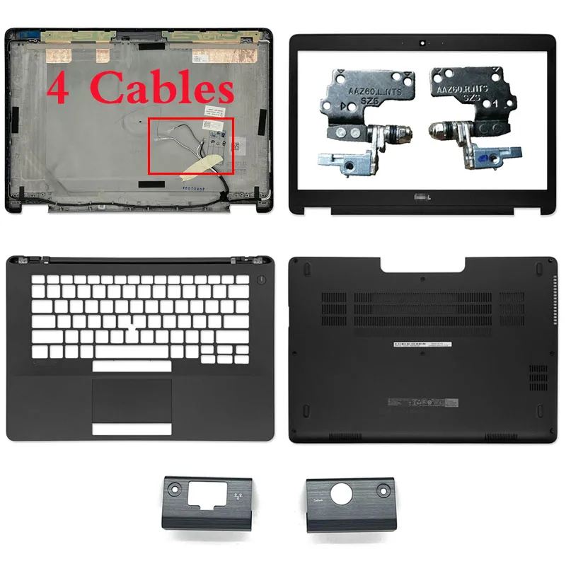 

New For Dell Latitude E7470 Laptop LCD Back Cover/Front Bezel/Hinges/Palmrest/Bottom Case/Hinge Cover Top Case OFVXOY Non Touch