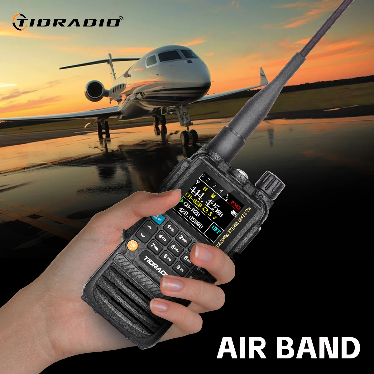 TIDRADIO H3 Long Range Walkie Talkies Wireless Programming Air Band Tow Way Radio Frequency Copy Portable Wireless Set HAM