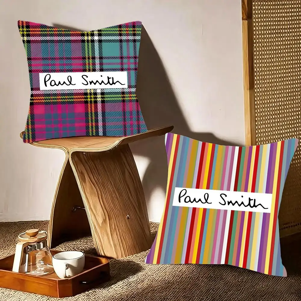 Brand Fashion Paul Smith Cushion Cover Crystal velvet sofa Aesthetic room decor Car seat back cushion