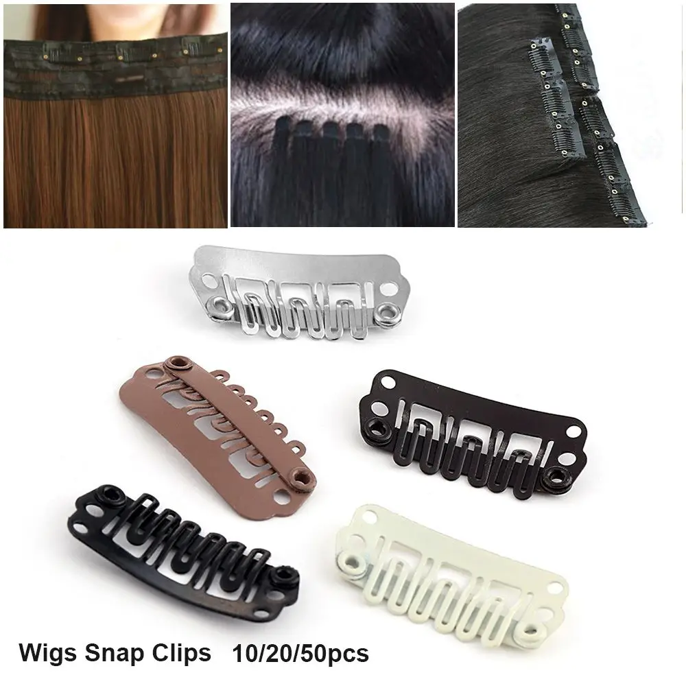 Hot U Shape Wigs Snap Clips Iron Hairpins Hair Extensions Tool Women Beauty HairStyling Metal Pin Wigs Snap Clips