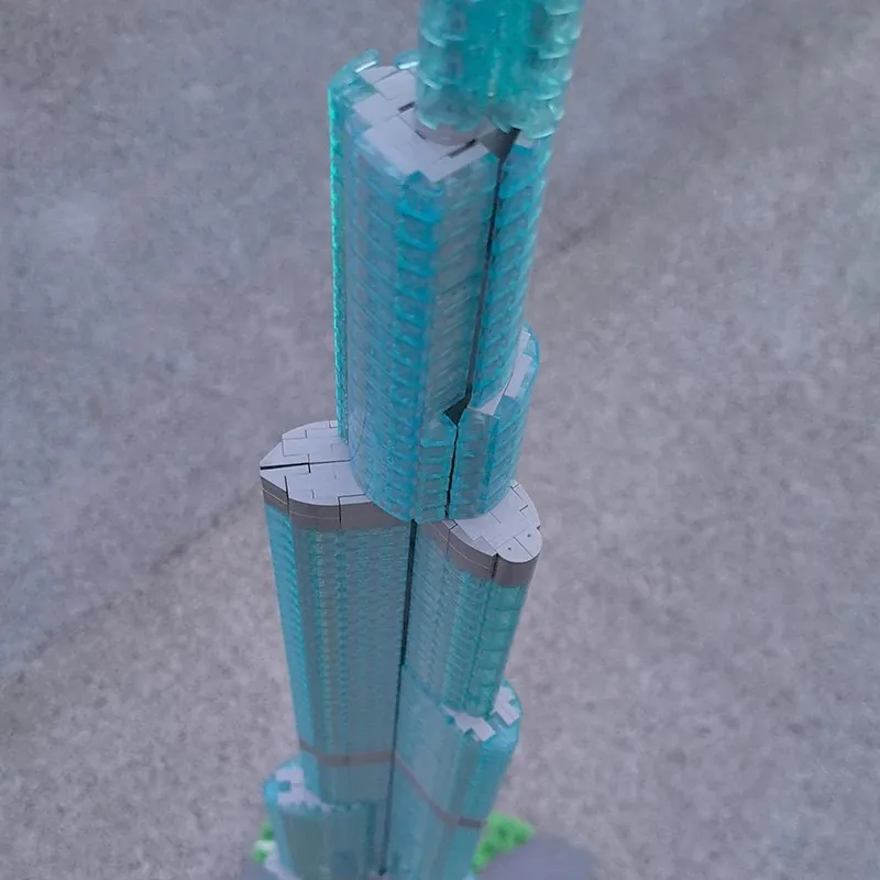 7400 قطعة MOC دبي بورج خليفة 1:500 مقياس نموذج اللبنات الطوب ناطحة السحاب المعمارية لتقوم بها بنفسك اللعب هدية للطفل الكبار #6