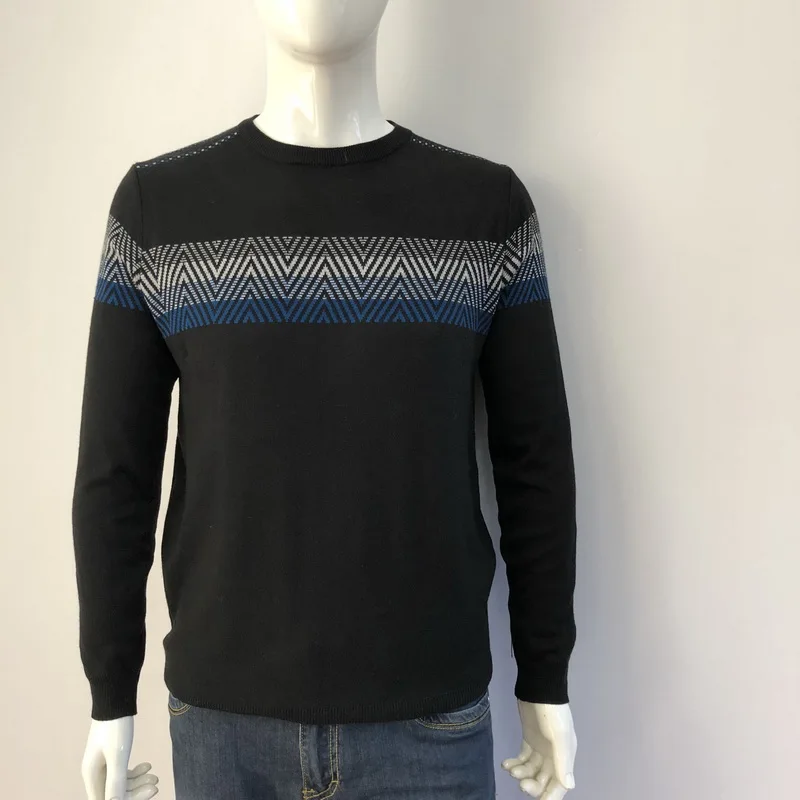 

Antibacterial Fce Winter New Sle Long Sve Casual round Ne Knitted Sweater Anti-pilling Busin Casual Woolen Sweater