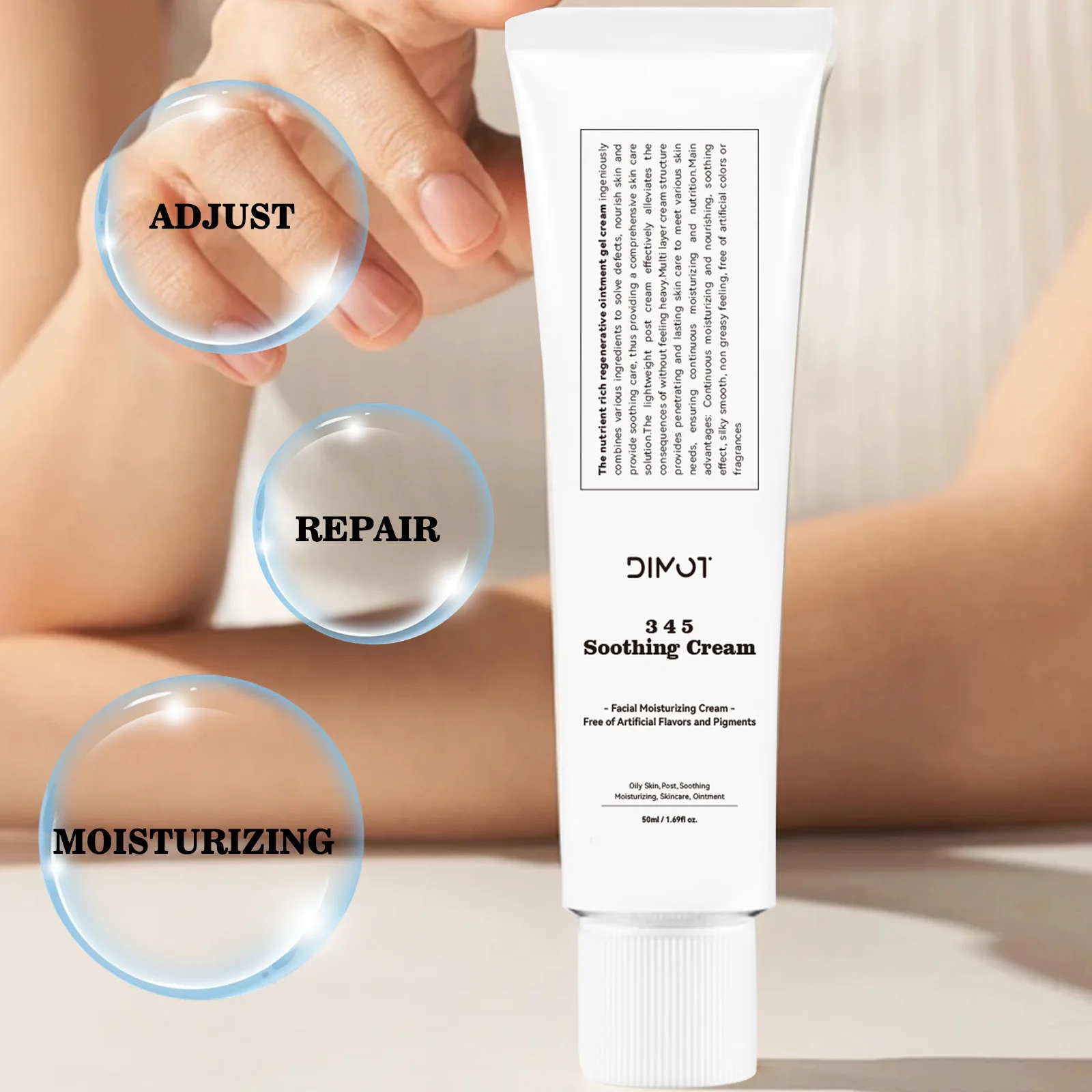 DIMOT 345 Relief Cream Gezicht Moisturizer Crème Voeden Kalmerende Huid Reparatie Schone Acne Vette Huid Hydraterende Gezichtslotion Huidverzorging
