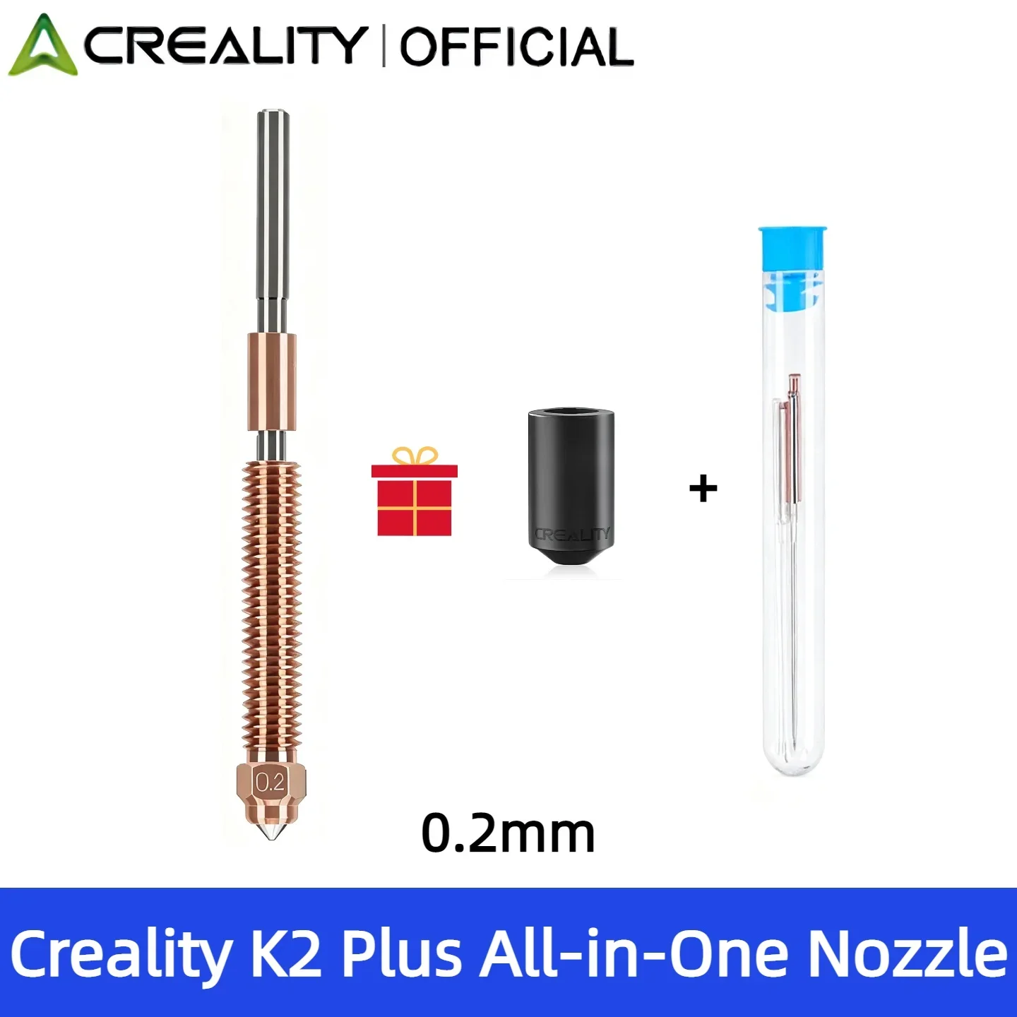 Creality K2/K2 Plus/Hi Combo voor 3D-printeronderdelen Snel verwisselbaar mondstuk Snel los te maken bimetaal gehard staal High-Flow Hotend Kit