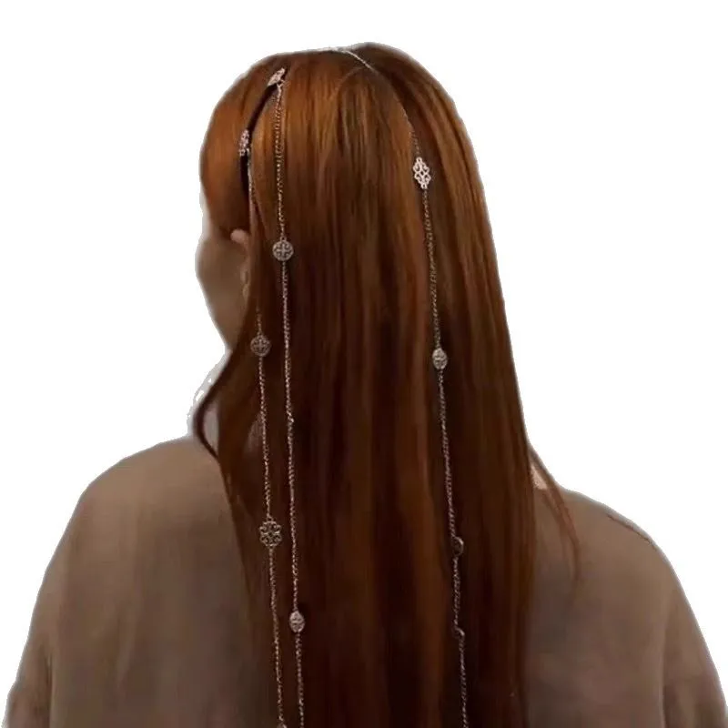 

Old Metal Tassel Waterfall Headband Head Chain Niche Premium Hair Accessories