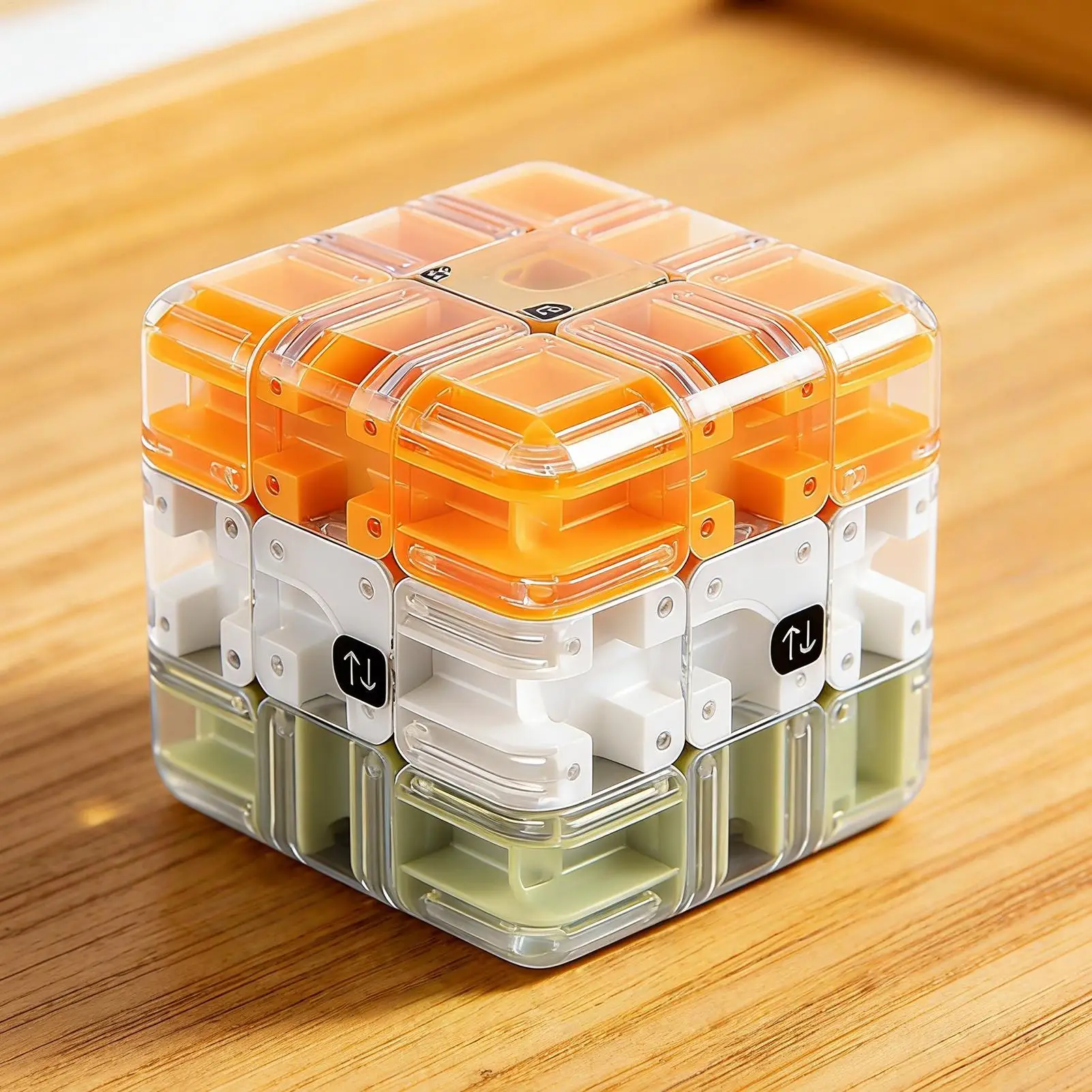 Cubo Labirinto 3D, Gioco Rompicapo, Giocattolo per Abbinamento Colori per Adolescenti, Allenamento della Concentrazione, Riduzione dello Stress, Sviluppo del Pensiero Logico