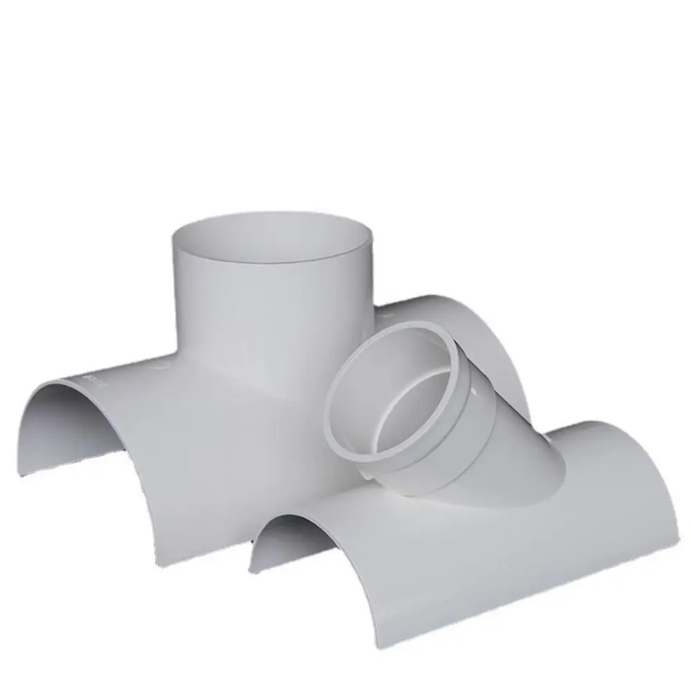 New PVC Tube Repair Patch White Open Tee Pipe Joint 50 75 110 Plumbing Accessories Industrial
