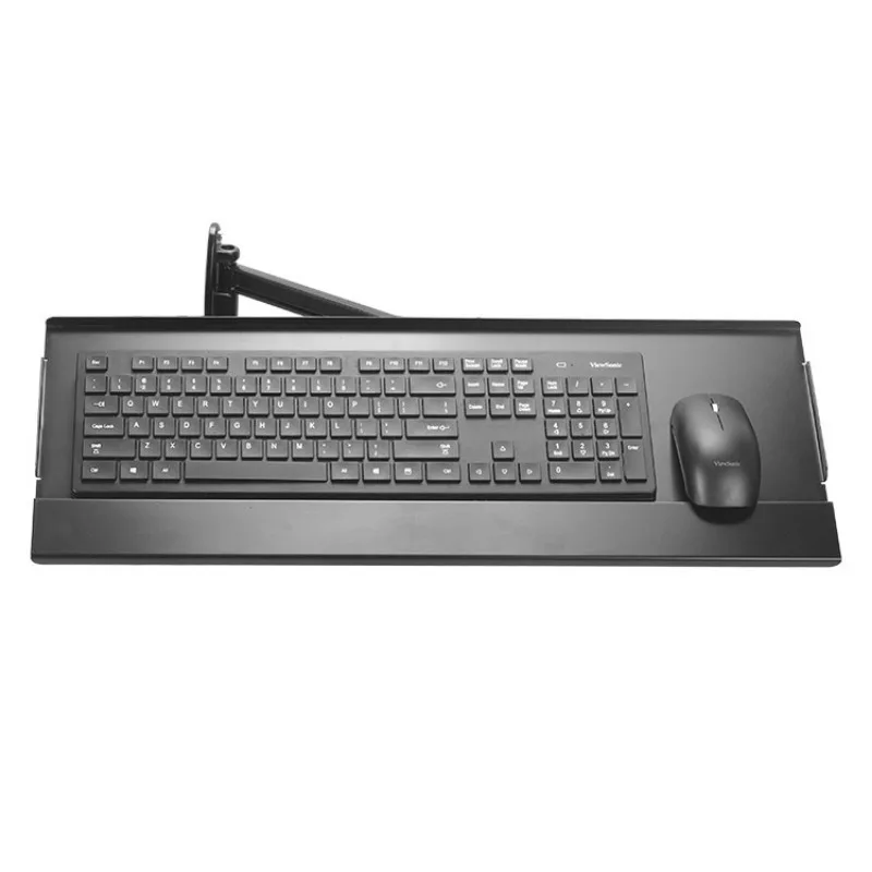 

Aluminum Alloy Wall Keyboard Tray Sturdy Retractable Bracket Swivel Mouse Platform Space Saving Office Workstation Accessories