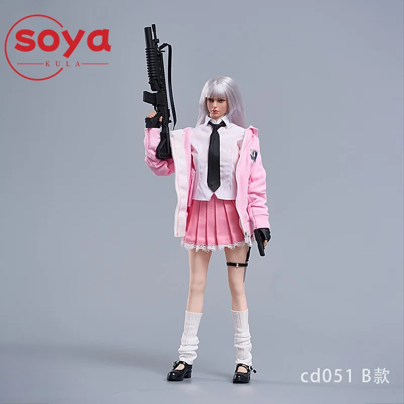 cdtoys cd051 1/6 School Uniform Casual Wear Maid Attire Fashion Sweet Student Sweater Set fit 12-inch Action Figure Body Doll