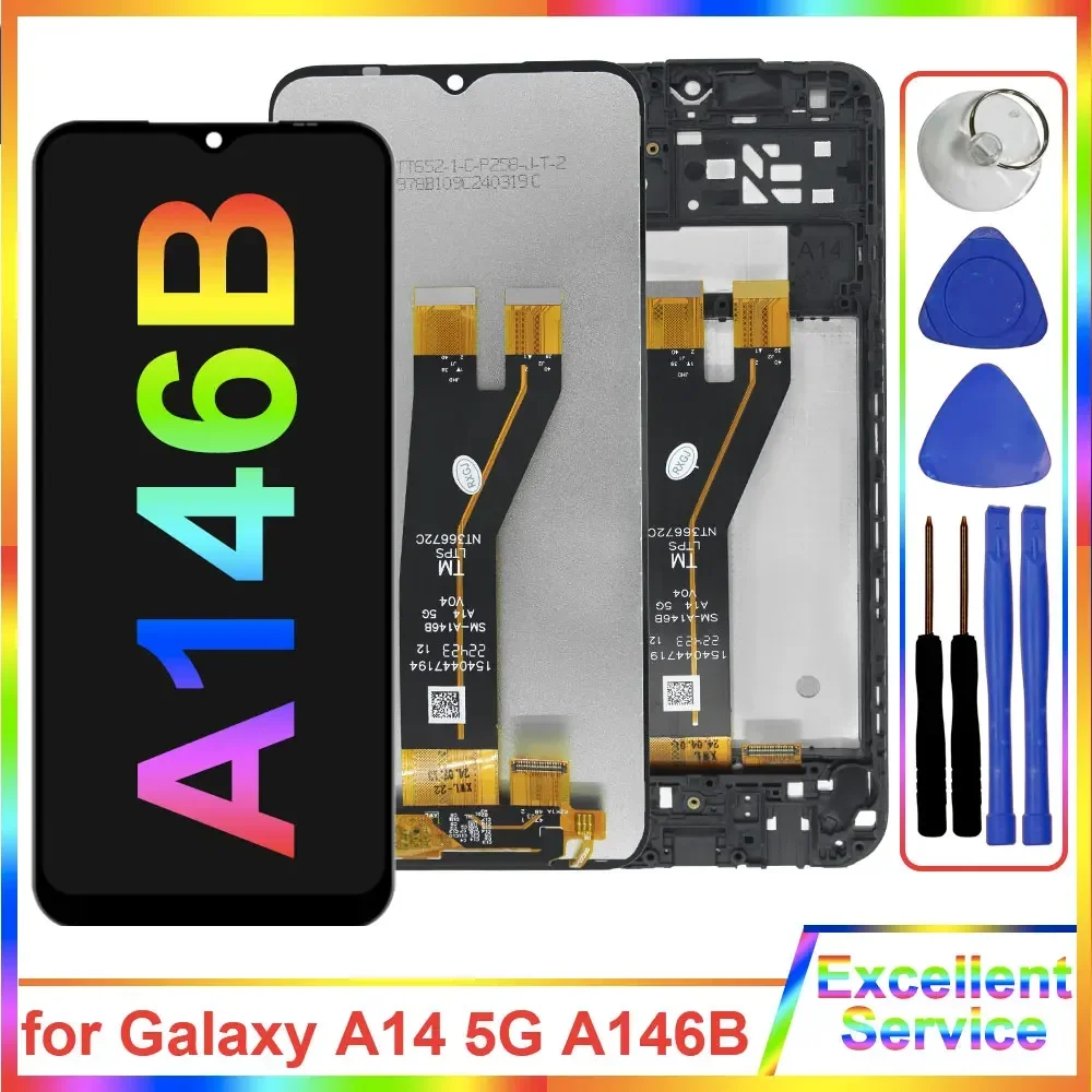 New LCD for Samsung Galaxy A14 5G A146B LCD Display Touch Screen Digitizer Replacement for Samsung A14 5G LCD A146 146B Display