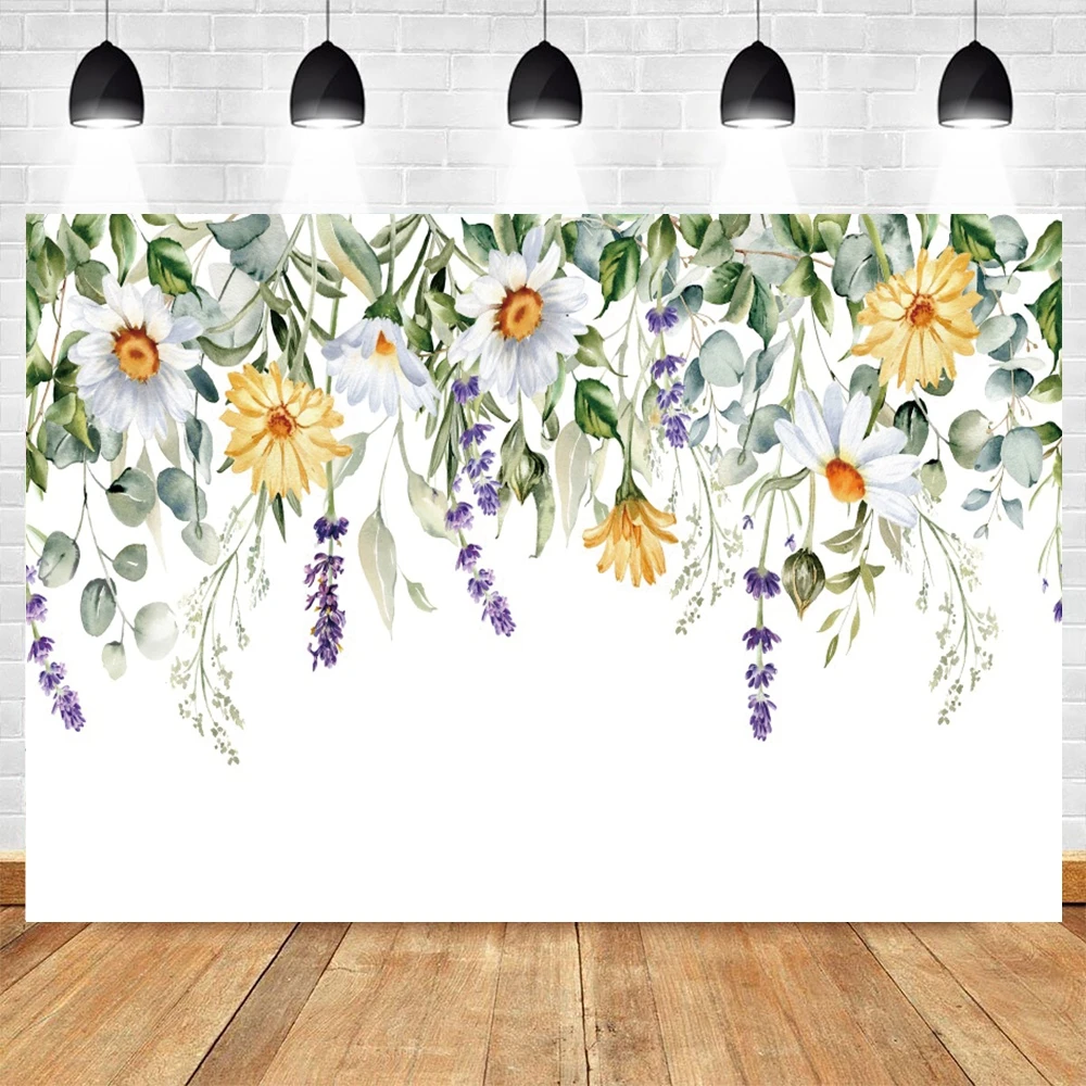 Spring Green Eucalyptus Leaves Backdrops Greenery Wedding Baby Birthday Party Decor Customized Portrait Photography Background