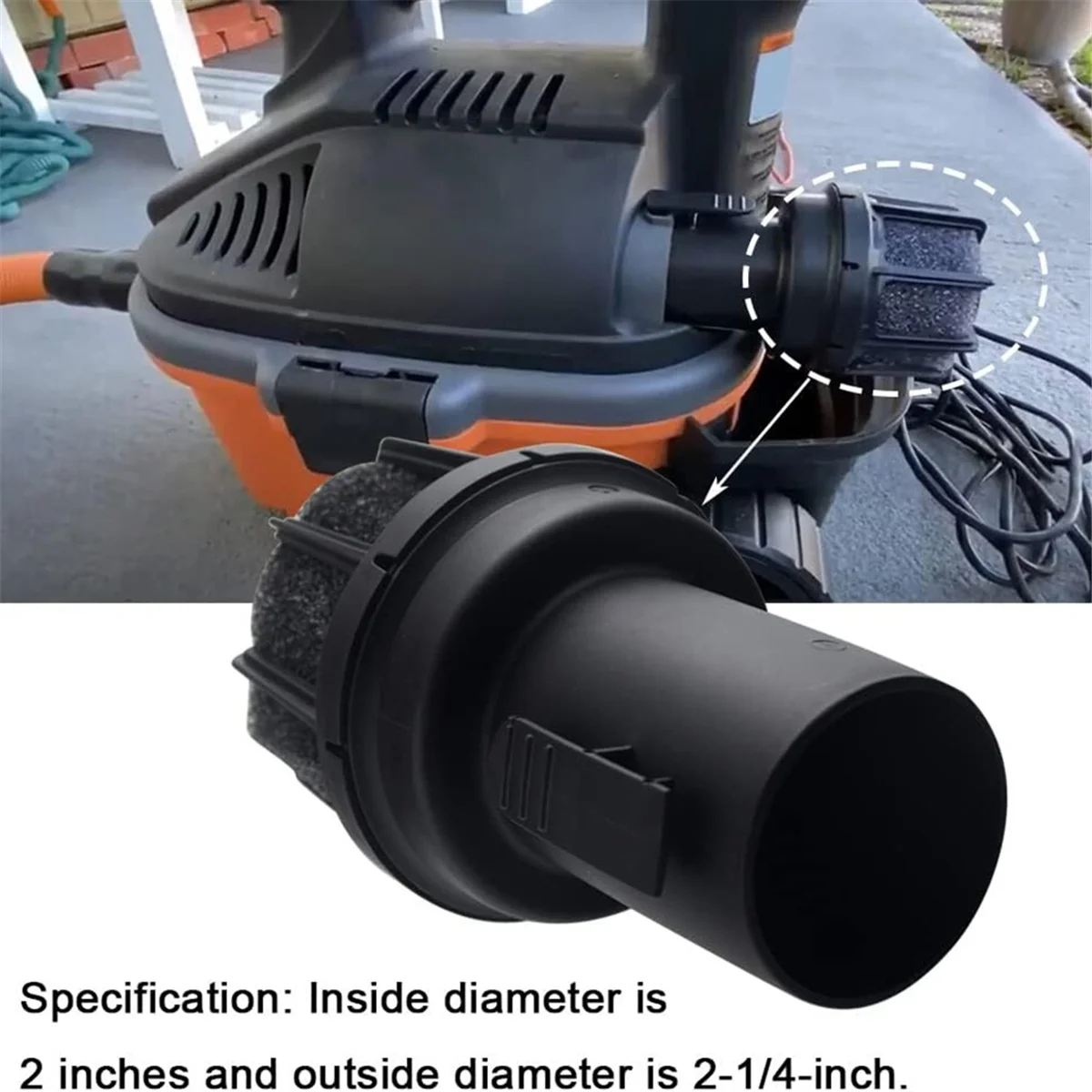 Muffler Diffuser Wet/Dry Vac Attachment 2-1/2-Inch Vacs Vacuum Diffuser MufflerMuffler Diffuser Wet/Dry Vac Attachment CMXZVBE38