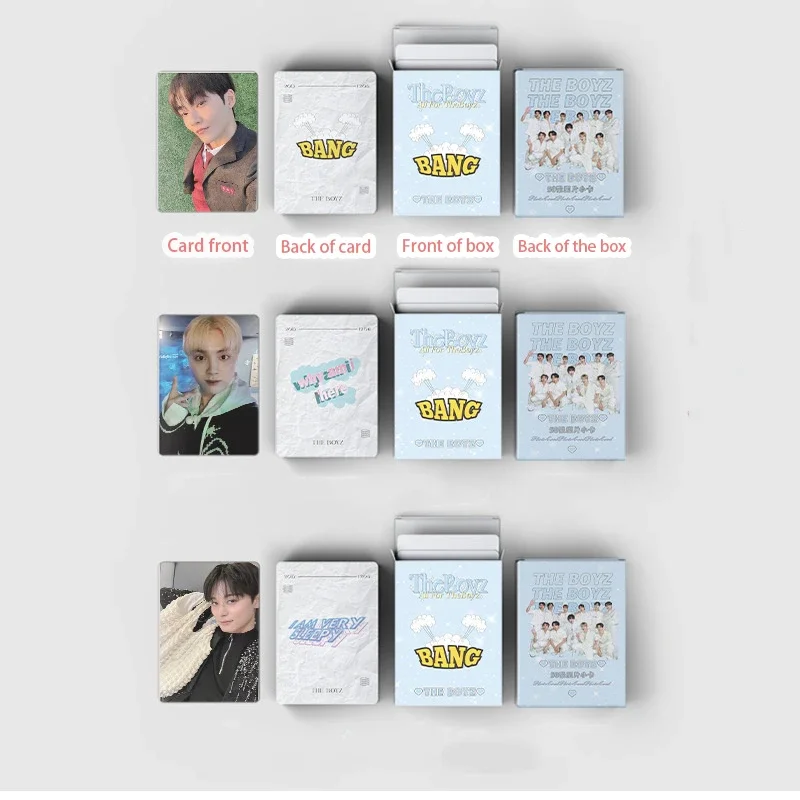 50pcs/set KPOP new album THE BOYZ postcard LOMO card Gift collector card Hyunjae Sunwoo Younghoon Ju Yeon NEW Q photo card