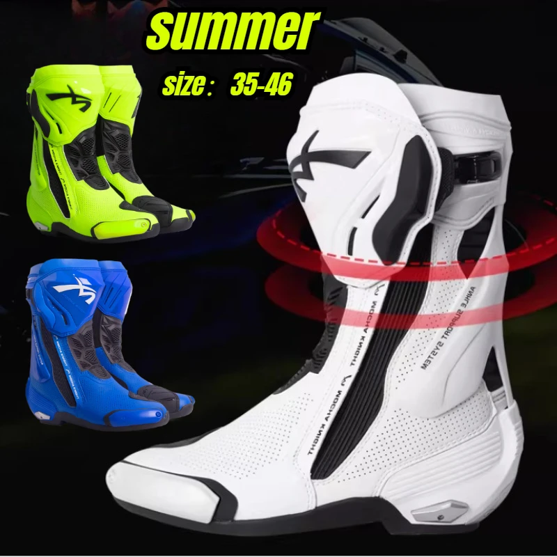 

MOCHA SH109 Professional Motorbike Boots CE Certified Summer Breathable Racing