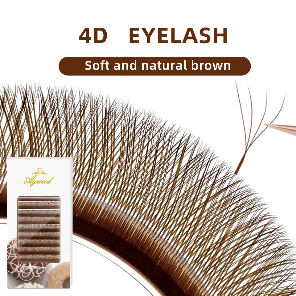 NEU Braune W-förmige Wimpernverlängerung 2DY 3D Spike Lash Vorgefertigte Fächerwimpern 5D 4D Clover W-Style Wimpern Braune 3D Fairy Handgewebte Wimpern – Detail 27