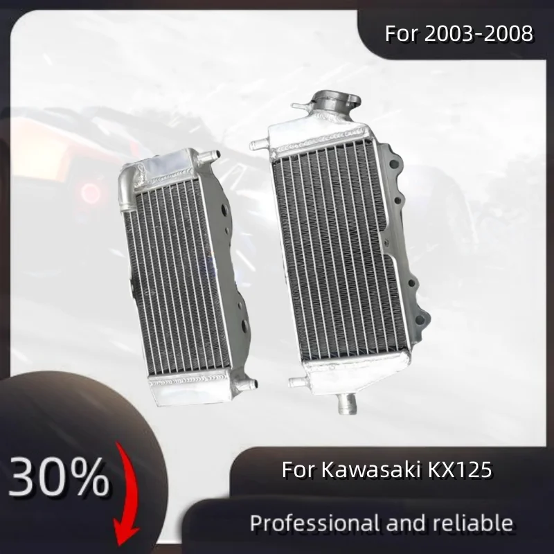 

For 2003-2008 Kawasaki KX125 KX 125 Aluminum Radiator Cooler Cooling Coolant 2003 2004 2005 2006 2007 2008