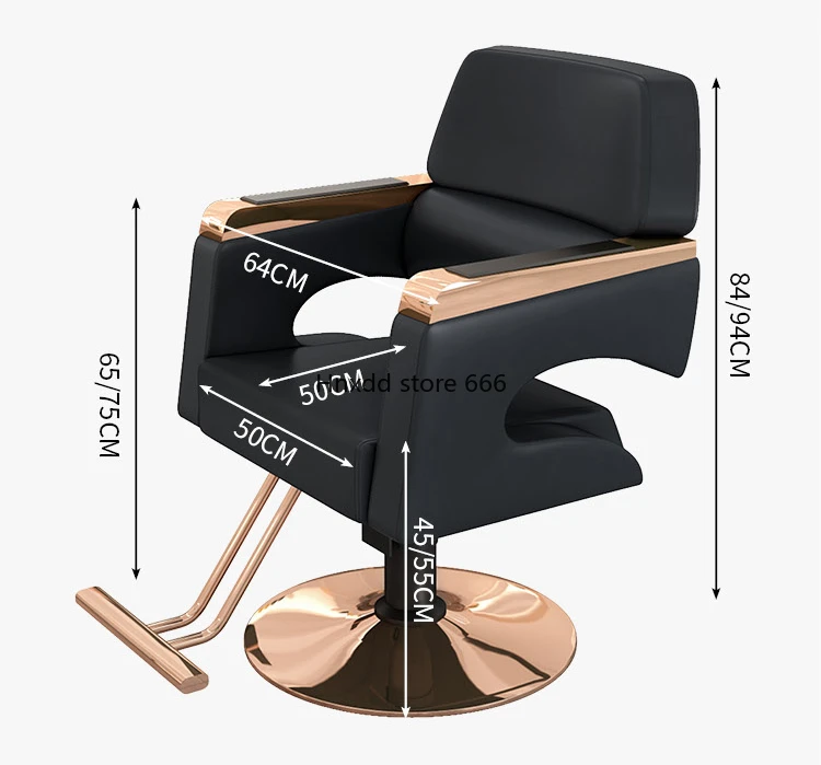 Barber chair, simple hair cutting seat for hair salon, perm and dyeing chair can be reclined