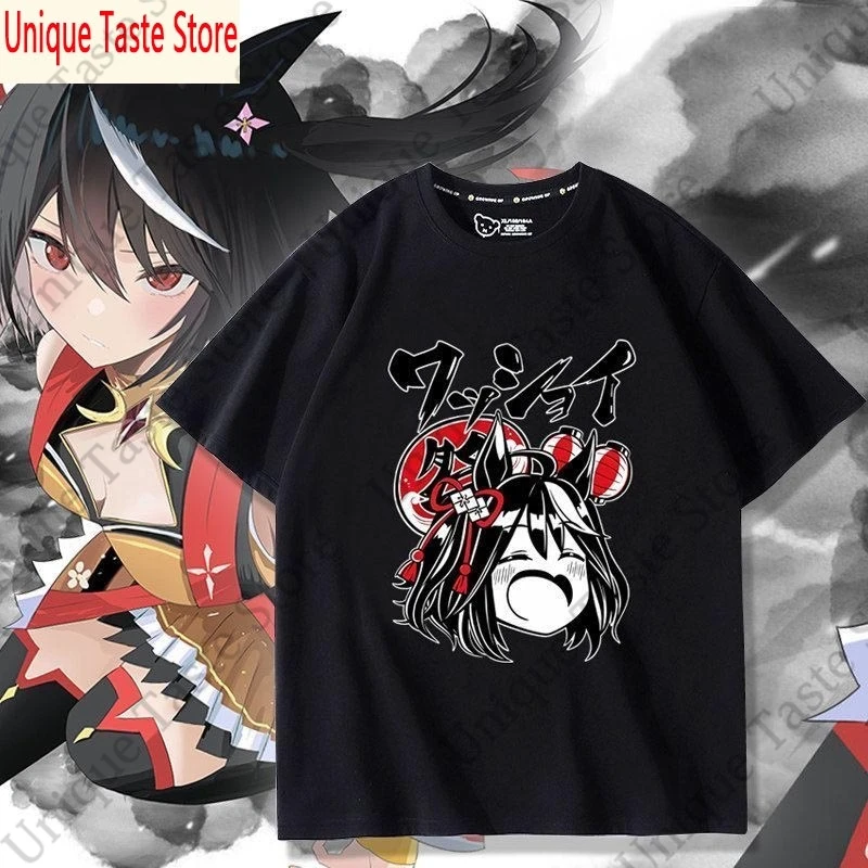‌Uma Musume Pretty Derby T Shirt ‌Kitasan Black Cartoon Graphic T-shirt Kawaii Anime Harajuku Summer Cotton Short Sleeve Tee Top