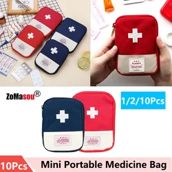 1-10Pcs Mini Portable Medicine Bag First Aid Kit Outdoor Medical Emergency Kits Pouch Organizer Home Medicine Pill Storage Bag