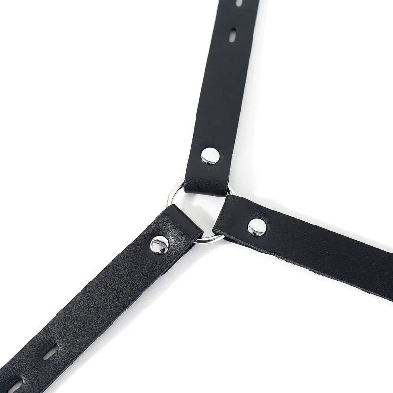 Nuovo stile donna uomo imbracatura in pelle PU maschera fasciatura fetish copricapo cappuccio adulto festa di Halloween giochi cosplay cappuccio maschera per il viso sexy