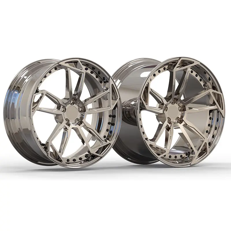 Custom 17-24 inch 2-piece available forged car wheels 5x120/112/114.3 PCD aluminum alloy wheels