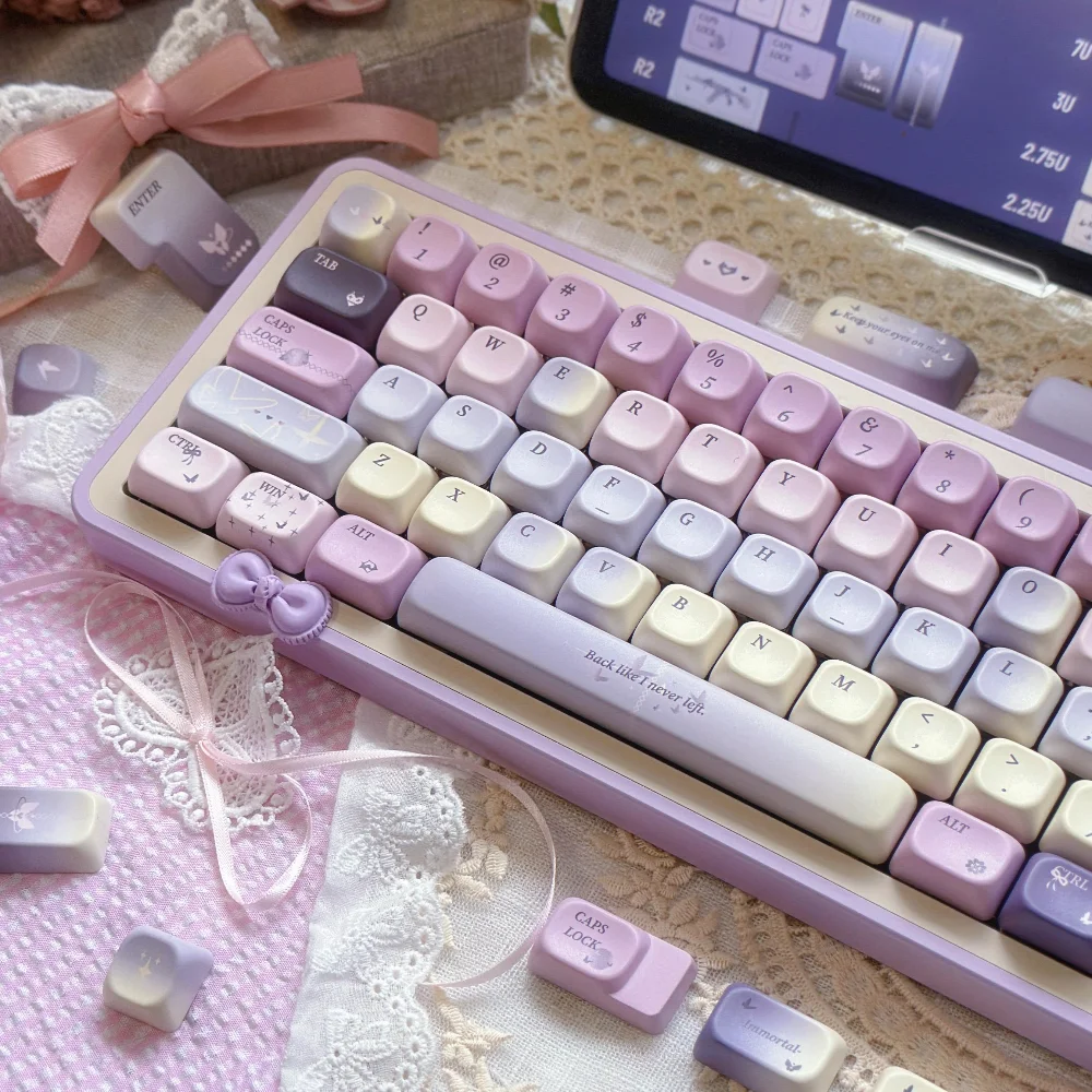 أغطية مفاتيح Mudie الأصلية ارتفاع SOA مادة Pbt كاملة من خمسة جوانب التسامي أغطية مفاتيح ميكانيكية مخصصة للوحة المفاتيح