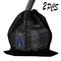 2PC Anti-clog Pump Barrier Bag Pump Filter Mesh Bag Mesh with Drawstring Reusable Pond Pump Protector for Pond Biological Filter