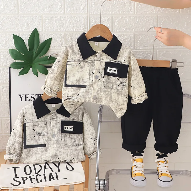 

Boys Clothes Sets Spring Autumn 2025 Children Fashion Coats Pants 2pcs Casual Suit For Baby Outfits Kids Tracksuits Toddler 2 3Y