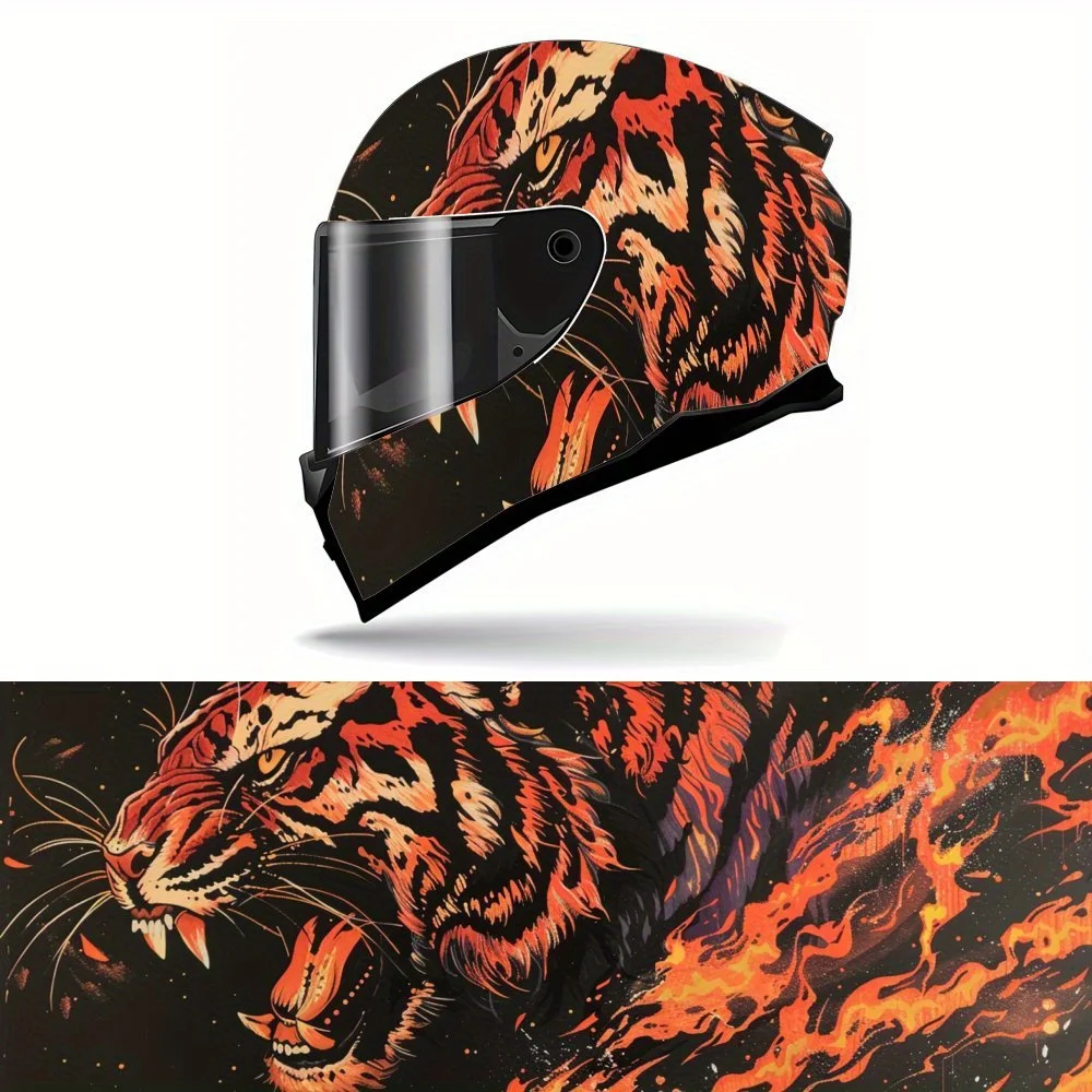 

Виниловая наклейка на полнолицевой шлем Dynamic Flaming Tiger Design, водонепроницаемые, устойчивые к царапинам самоклеящиеся наклейки из ПВХ, Artisti