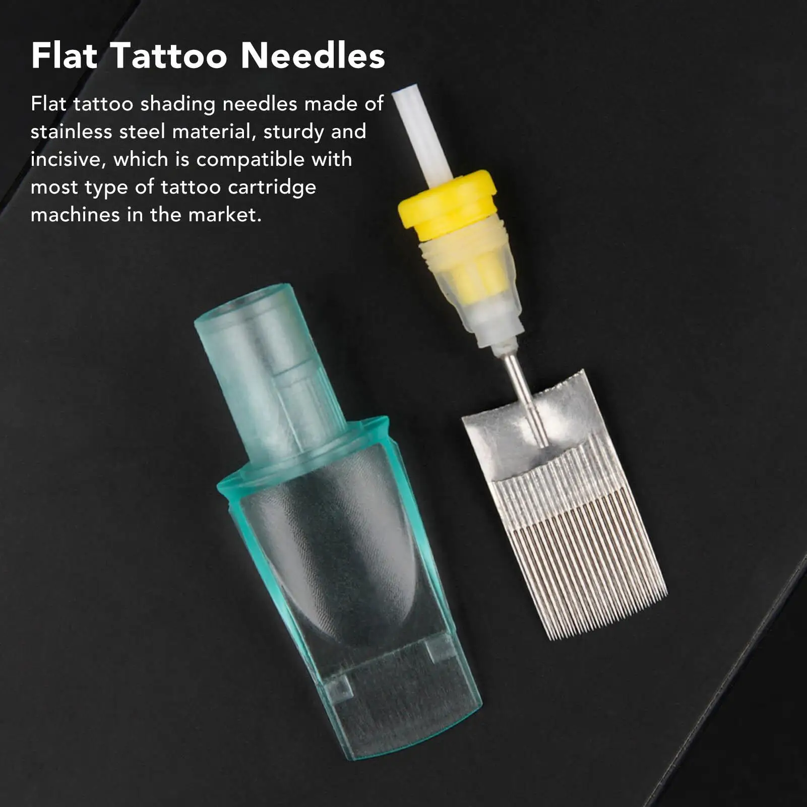 0.35mm Flat Blade for tattoo Needles for Shading - Large Ink Storage for Cartridge Machines