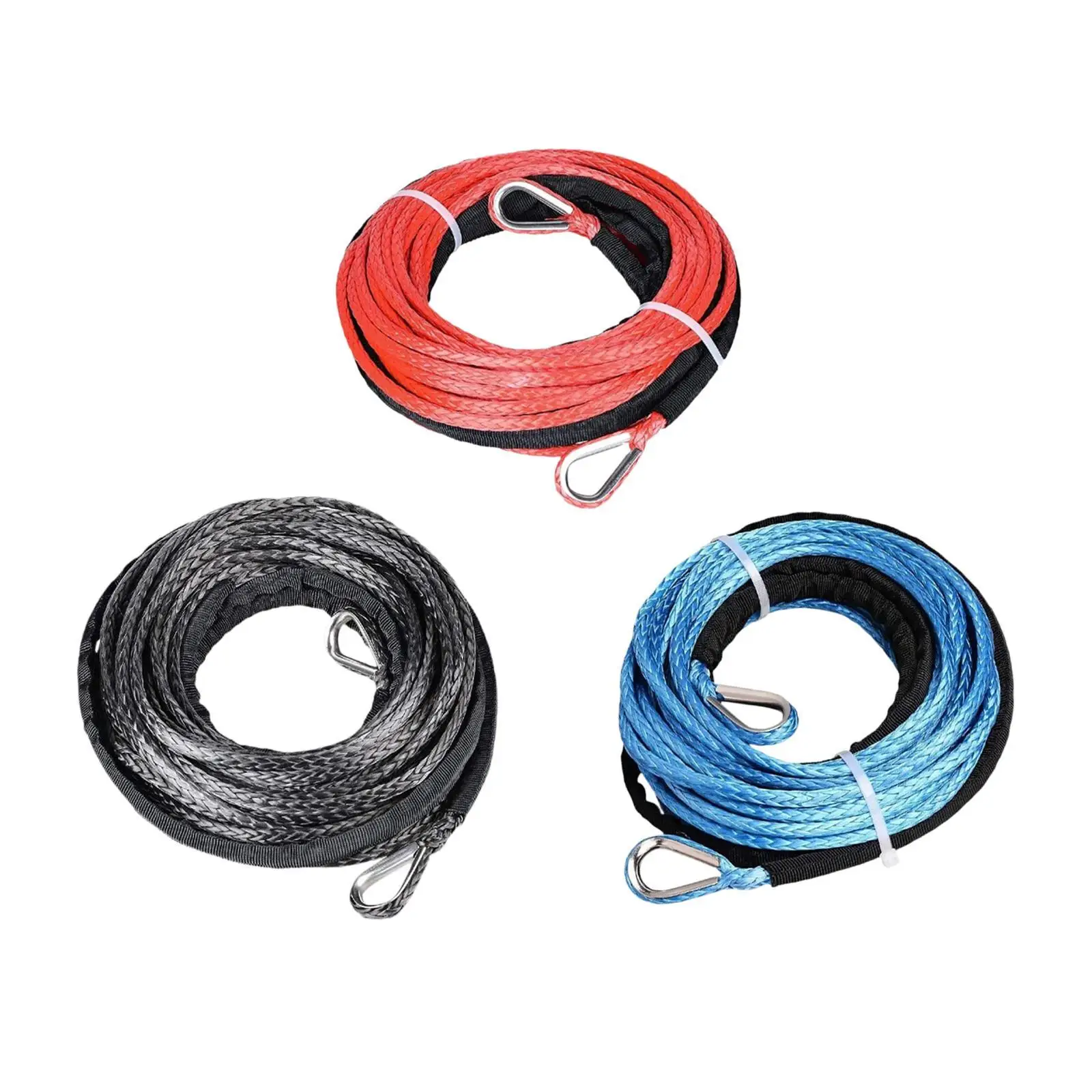 

50ft x 1/4" Winch Rope Extension Versatile for Off Road Rescue Replacement