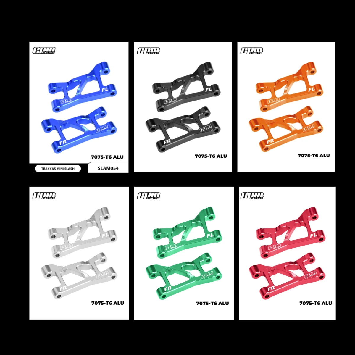 

Передние верхние рычаги подвески из сплава GPM 7075-T6 для TRAXXAS Mini Slash 108164-1