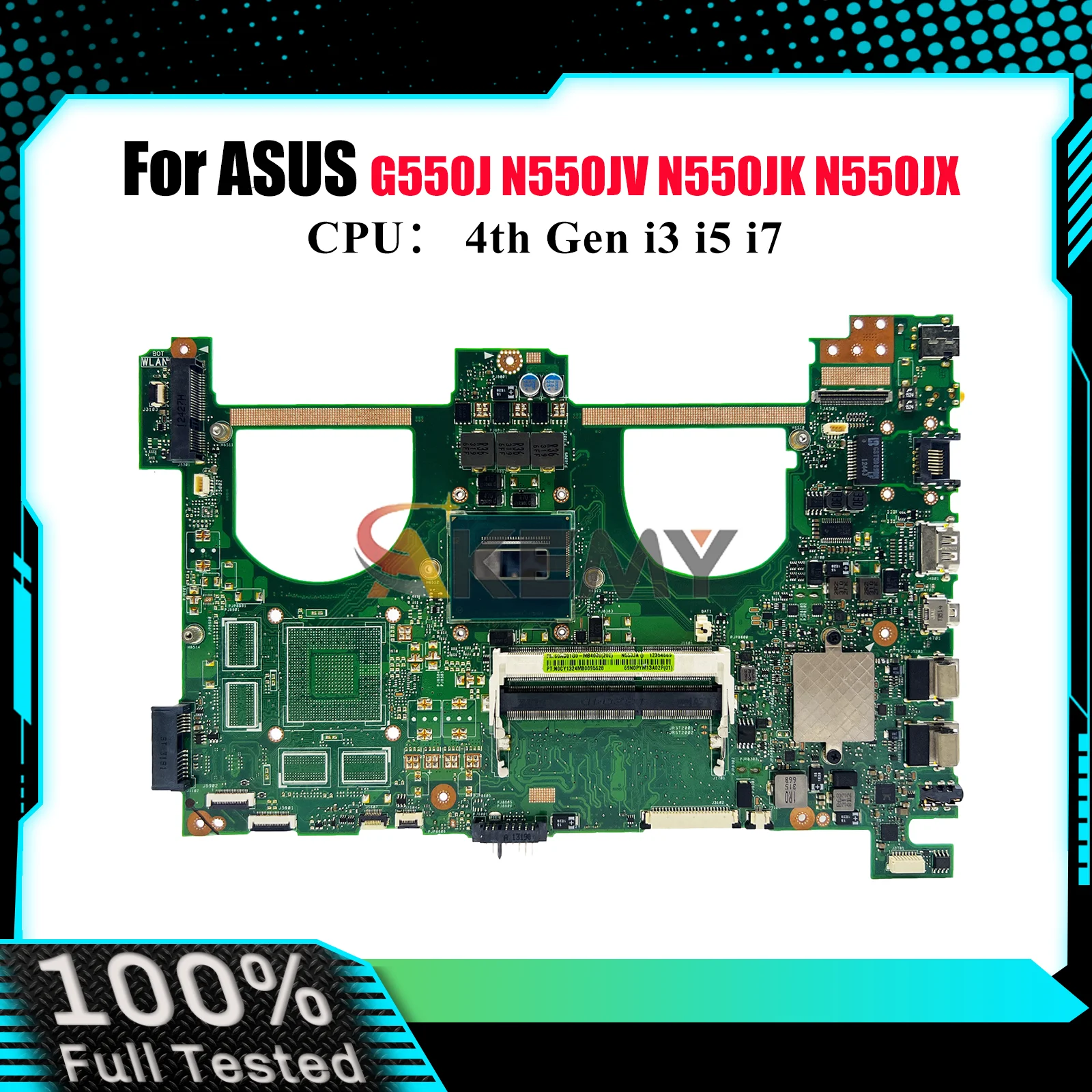 

N550JA Материнская плата для ноутбука ASUS ROG G550J N550J N550JX N550JV N550JK Материнская плата с процессором i3 i5 i7 100% tests OK stk