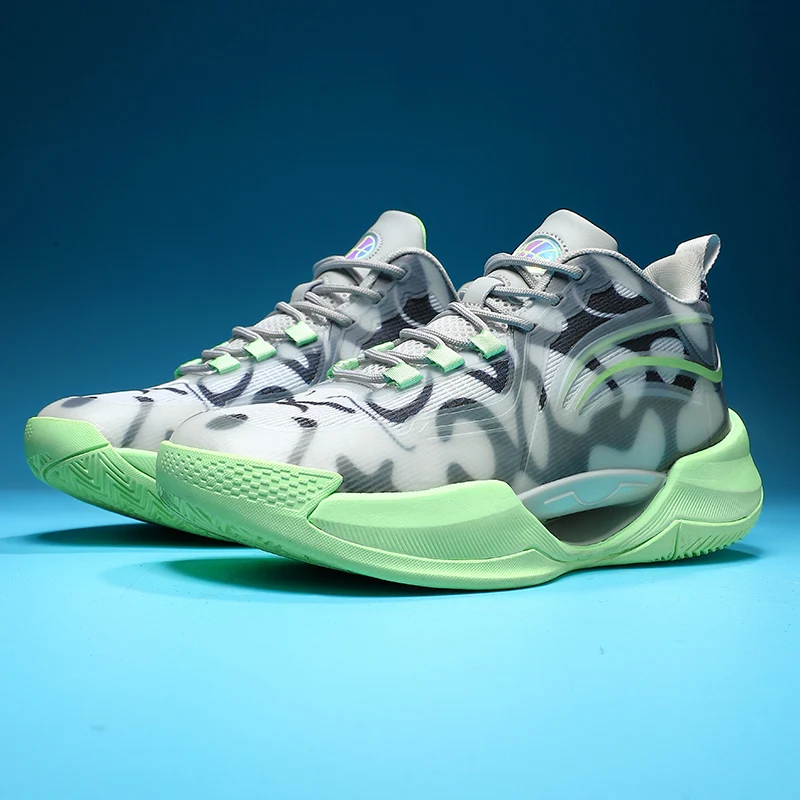 

Светящиеся флуоресцентные кроссовки для баскетбола с шумовыми элементами для учащихся средней школы: практичные для тренировок и соревнований в помещении