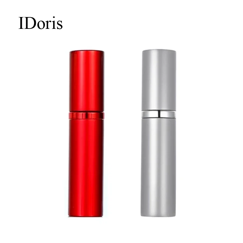 

IDoris 2PCS Perfume Vaporizers 5ml Perfume Bottle Mini Metal Sprayer Refillable Aluminum Perfume Atomizer Travel Red And Silver