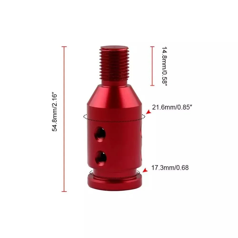 2 Pcs Car Modification Gear Knob Accessories Gear Lever Thread Converter 12x1.25 and10x1.5 Auto Gear Selector Adapter