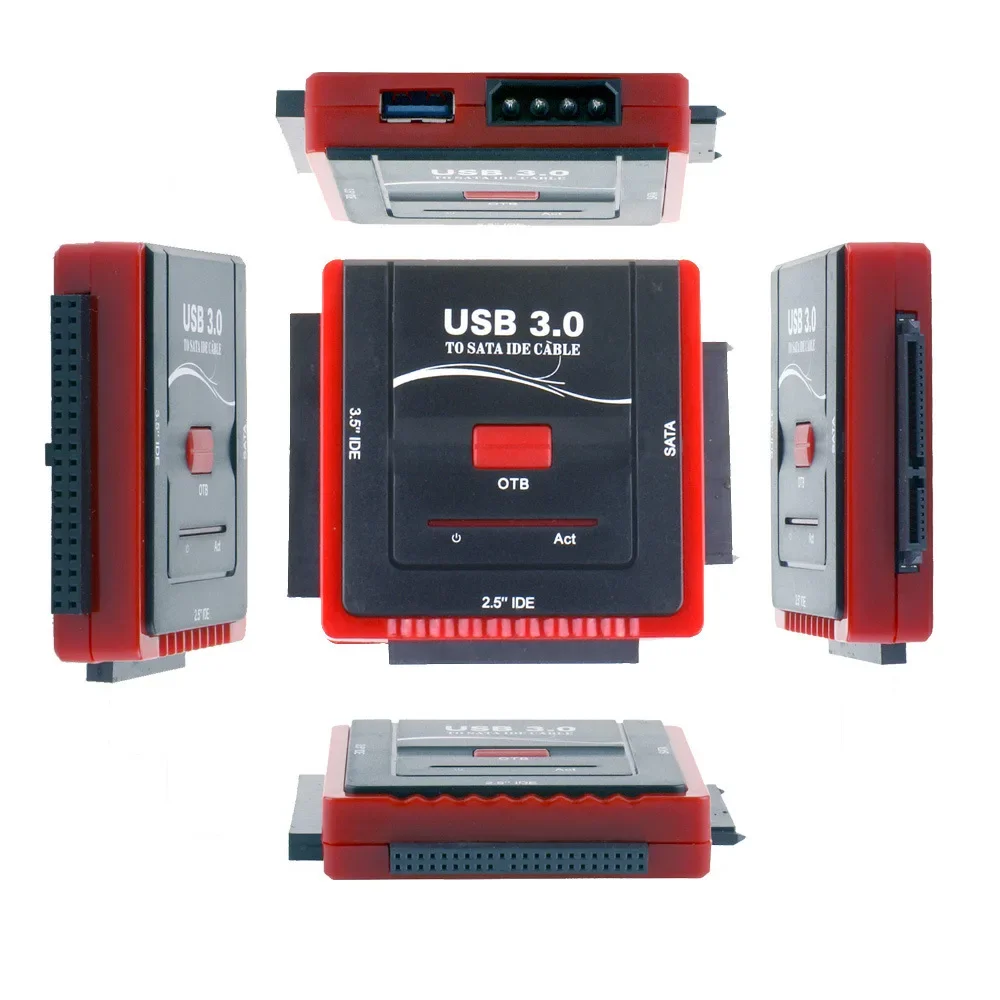 بيع التخليص 2.5/3.5 USB 3.0 إلى محول SATA/IDE محول القرص الصلب لقرص القرص الصلب العالمي HDD/SSD مع مصدر الطاقة