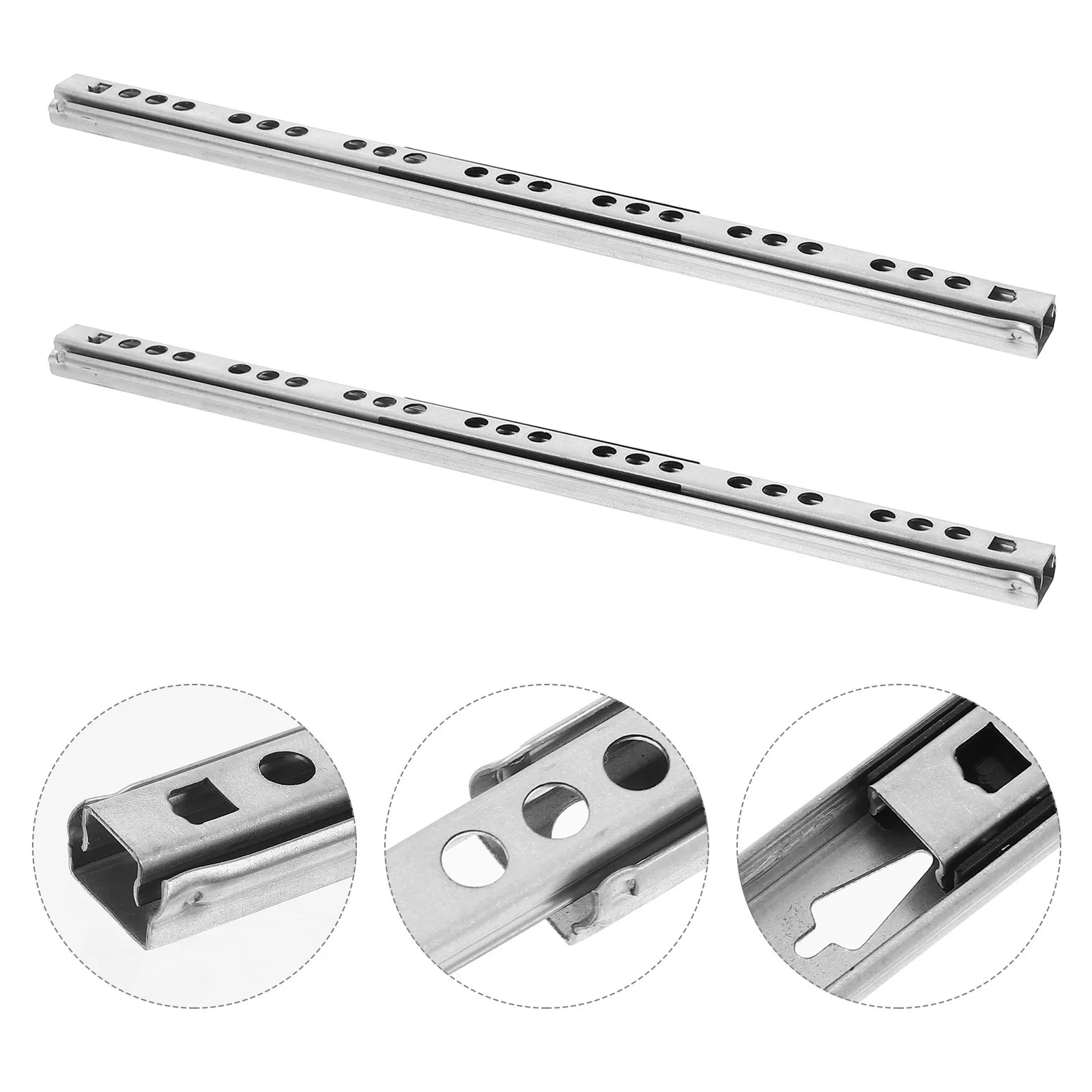 

2Pcs Ball Bearing Steel Drawer Slides Narrow Double Direction Smooth Quiet Rails Undermount Kitchen Trash Can Slider